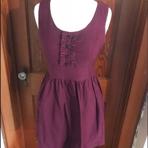 Plum formal mini dress